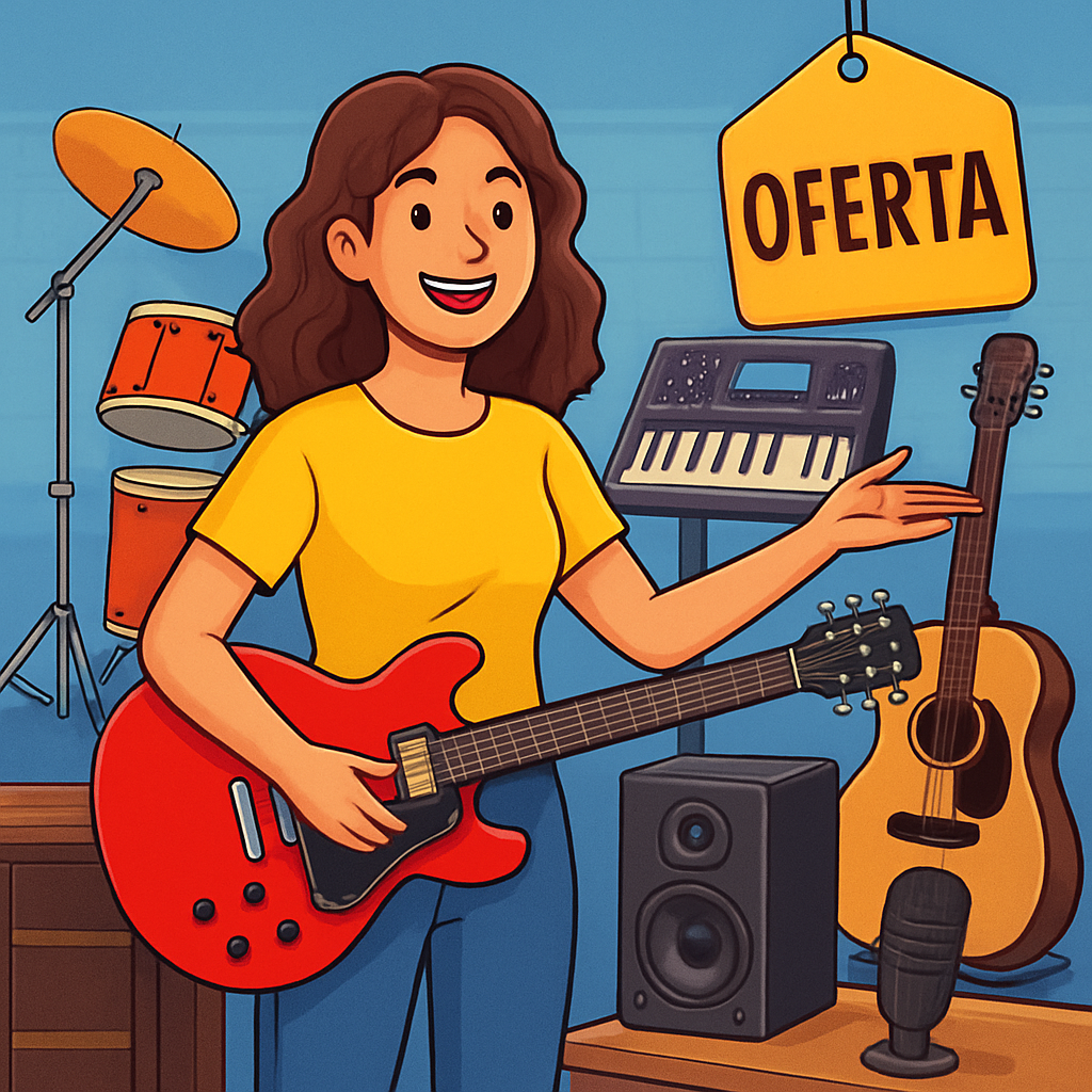 Instrumentos musicales en oferta: baterías, guitarras y estudio completo