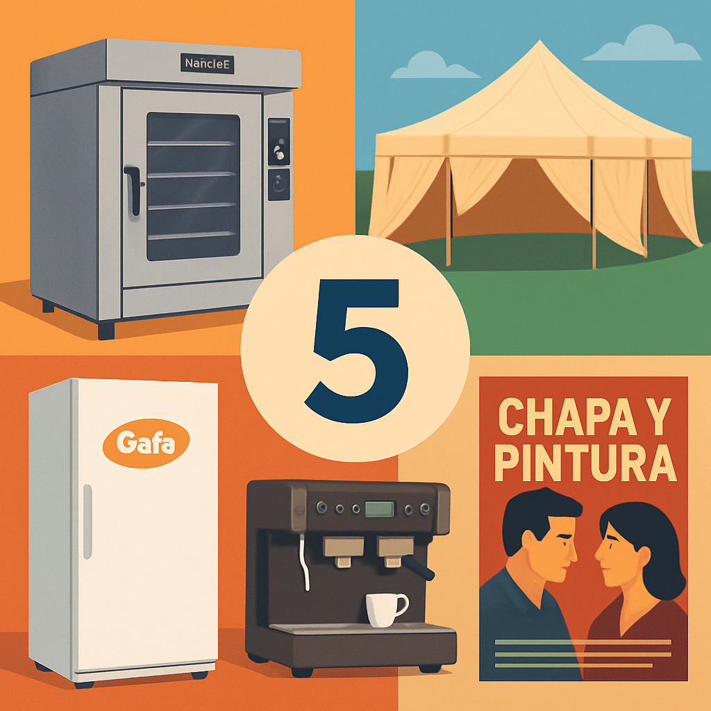 Oportunidades destacadas en gastronomía, equipo y eventos