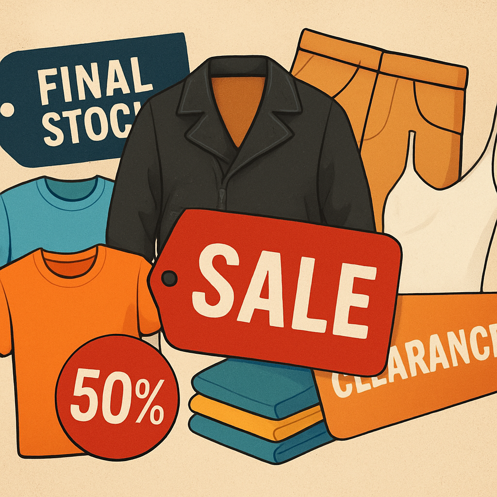 Oportunidades en indumentaria: remeras, camperas y lencería en liquidación